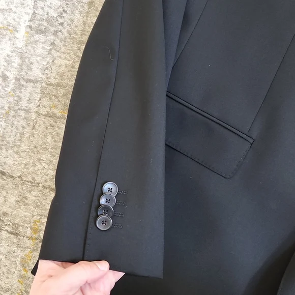 Solid black Boss by Hugo Boss sport coat, NWT. Jacket 42L